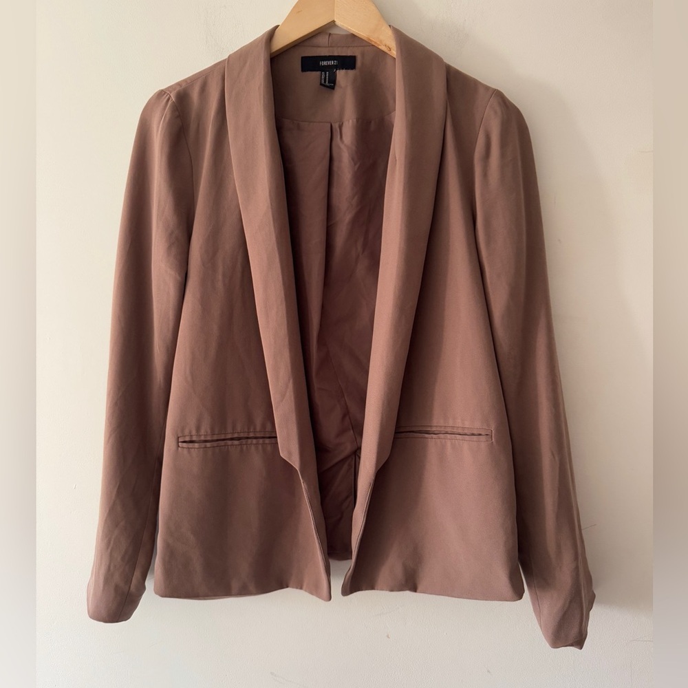 Forever 21 Brown Lightweight Blazer Jacket